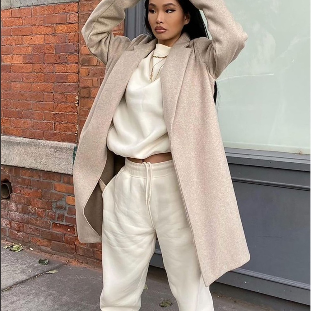 Fashion Nova Cream Trench Coat